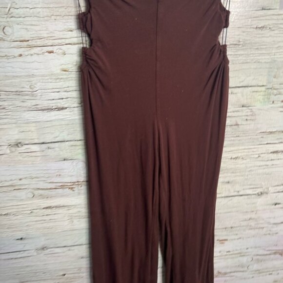 Meshki  ELEANORRuched Cut Out Pants brown - Chocolate Size small - Picture 3 of 10